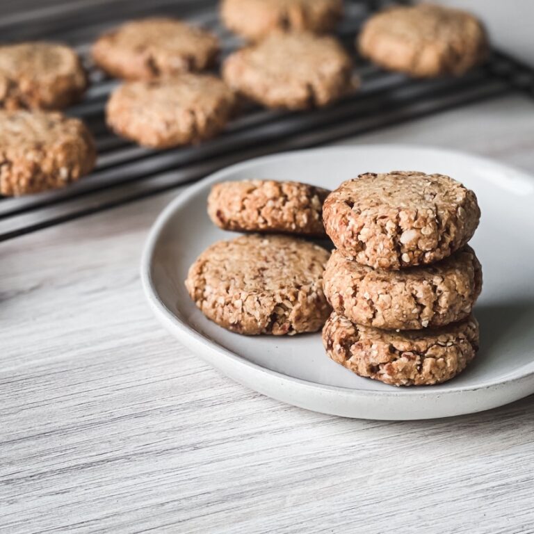 Oat and Date Cookies with Brazil Nuts and Tahini