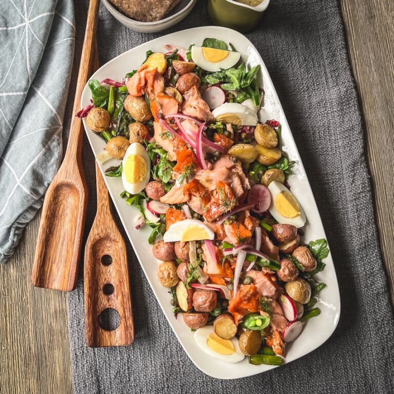 Smoked Salmon Salad with Spring Vegetables