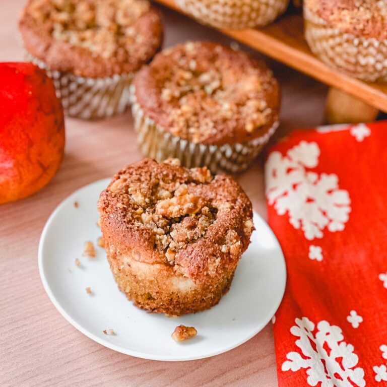 Pear Muffins with Walnut Streusel